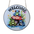 15cm Acrylic Suncatcher - Welcome Frog
