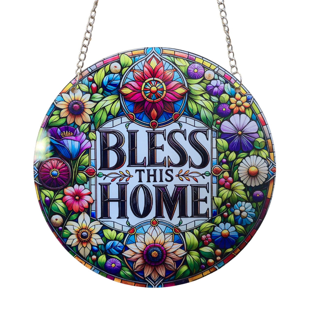 15cm Acrylic Suncatcher - Bless This Home