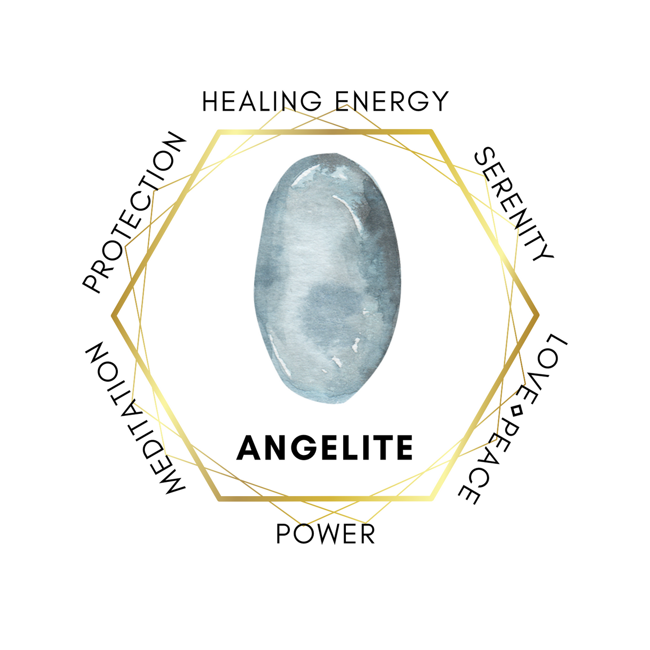 6mm Angelite Gemstone Bracelet