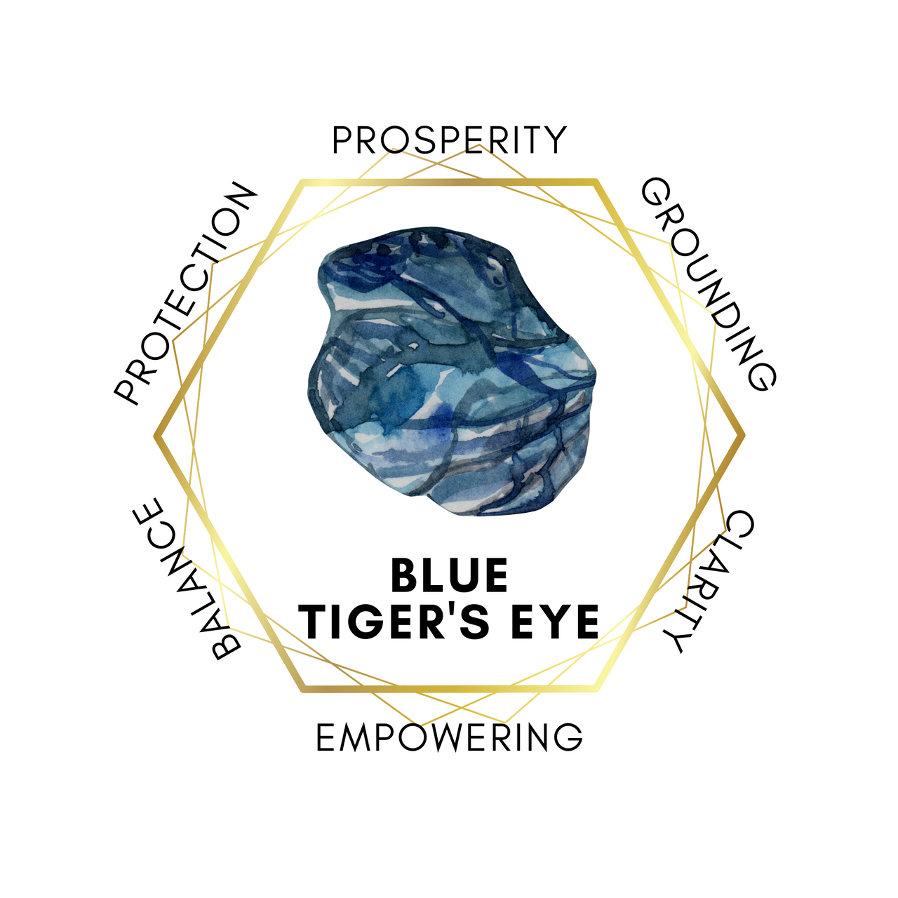 Gemstone Chips 100g - Blue Tiger Eye