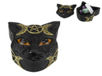 13cm Triple Moon Black Cat Trinket Box