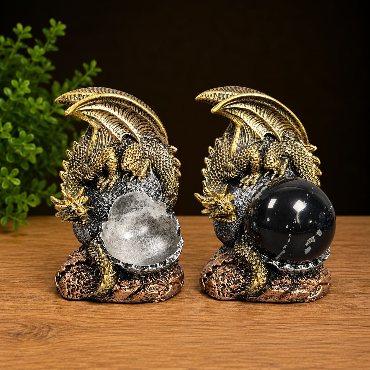 Gold Dragon Sphere Stand