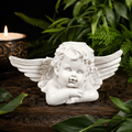 White Cherub Sphere Stand