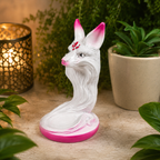 White & Pink Fox Sphere Stand