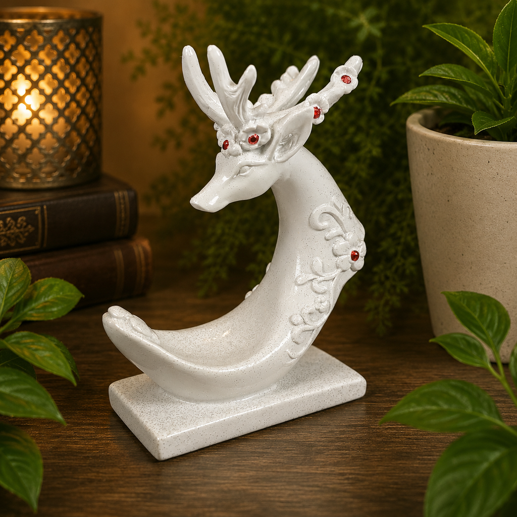 White Deer Double Sphere Stand