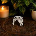 Silver Butterfly Metal Sphere Stand