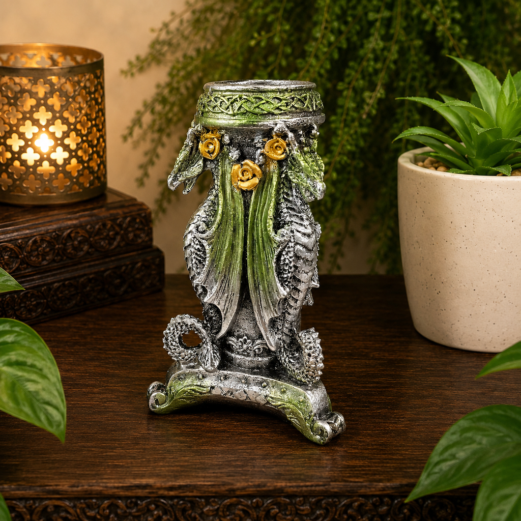 Green Triple Dragon Sphere Stand