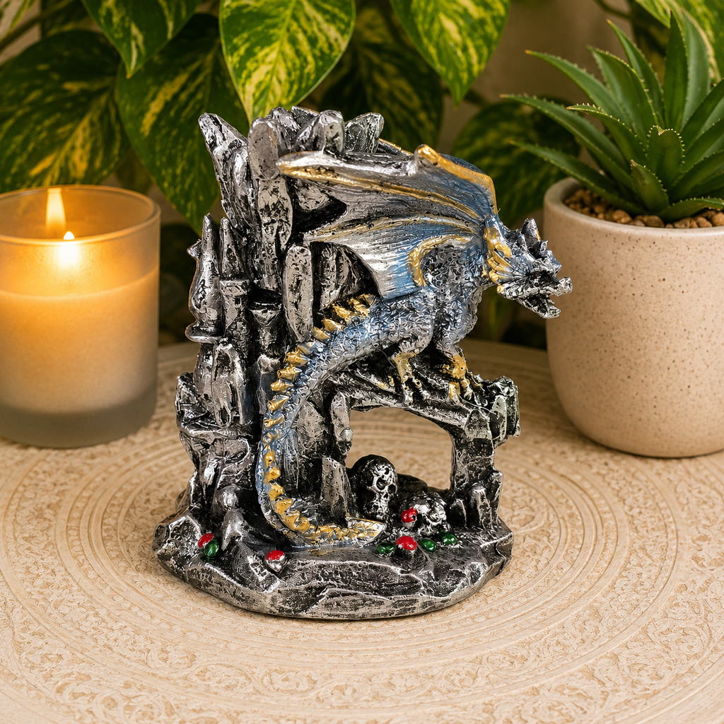 Blue Dragon Castle Sphere Stand