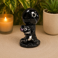 Black Glitter Stitch Sphere Stand