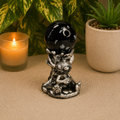Sitting Silver Stitch Sphere Stand