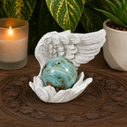 White Open Wing Sphere Stand/Trinket Dish