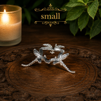 Small Silver Dragonfly Metal Sphere Stand
