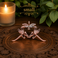 Small Rose Gold Dragonfly Metal Sphere Stand