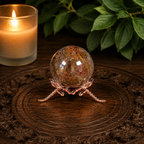 Small Rose Gold Dragonfly Metal Sphere Stand