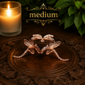 Medium Rose Gold Dragonfly Metal Sphere Stand