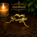 Medium Gold Dragonfly Metal Sphere Stand