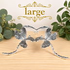 Large Silver Dragonfly Metal Sphere Stand