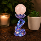Purple/Blue Hand with Lotus Sphere Stand