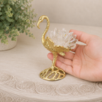 Clear Quartz Gold Flamingo