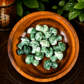 2cm Gemstone Mushroom - Green Spot Jasper