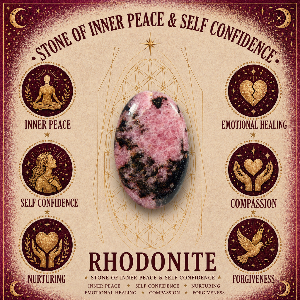 2cm Gemstone Mushroom - Rhodonite