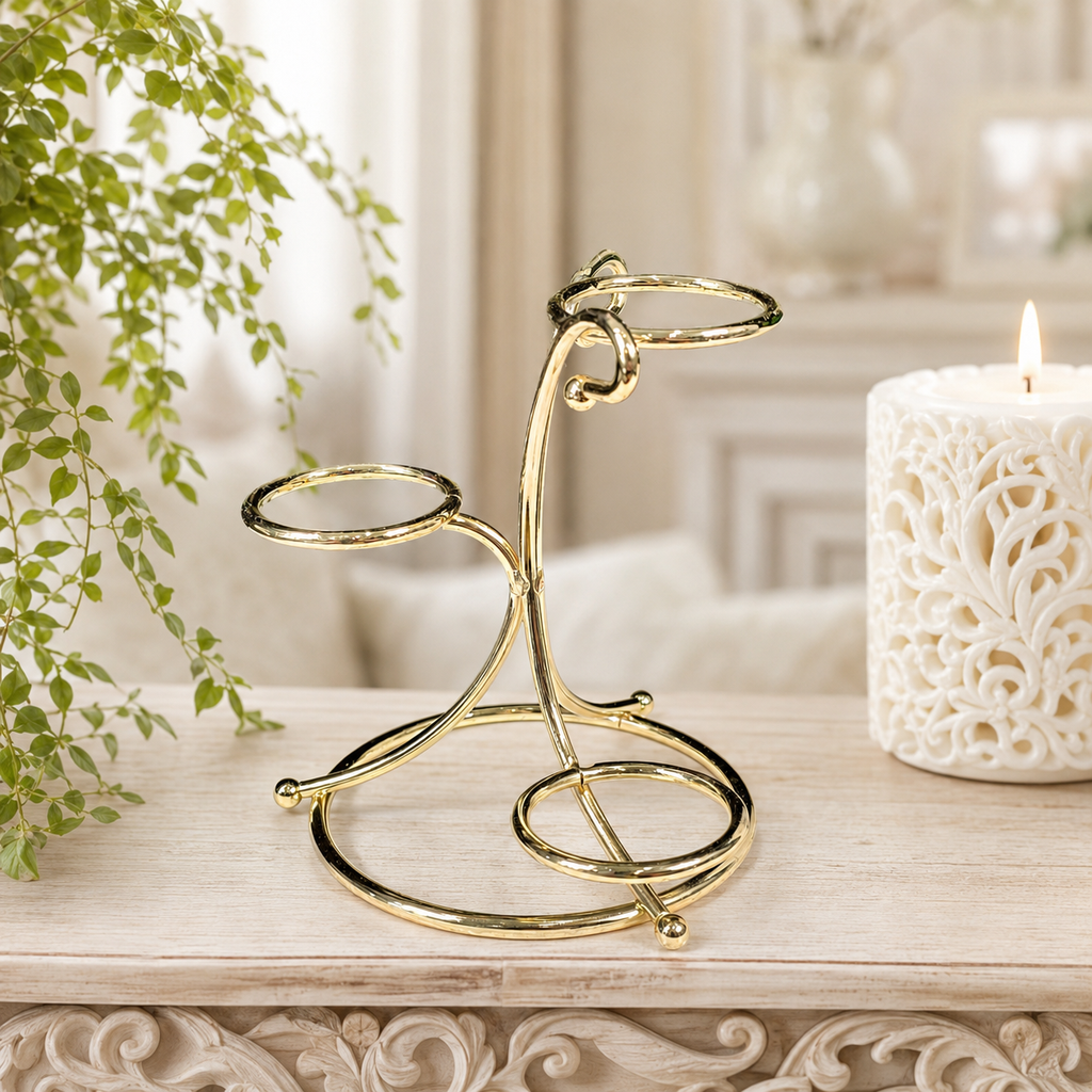 Gold 3 Sphere Metal Stand