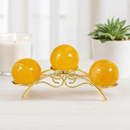 Gold 3 Sphere Arch Metal Stand