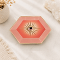 16cm Pink All Seeing Eye Ceramic Trinket Dish
