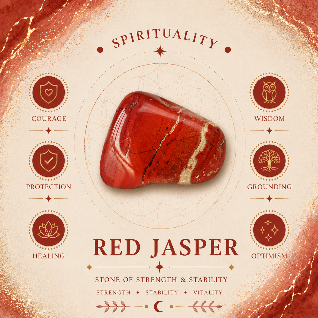 3cm Gemstone Heart - Red Jasper