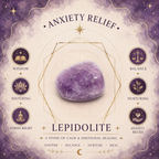 Lepidolite Oval Shape Worry Stone (Thumb Stone)