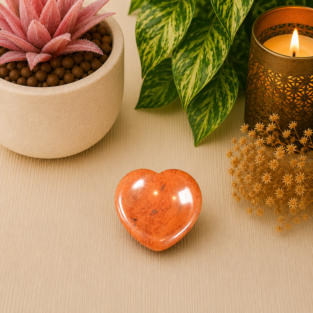Mahogany Obsidian Heart Shape Worry Stone (Thumb Stone)