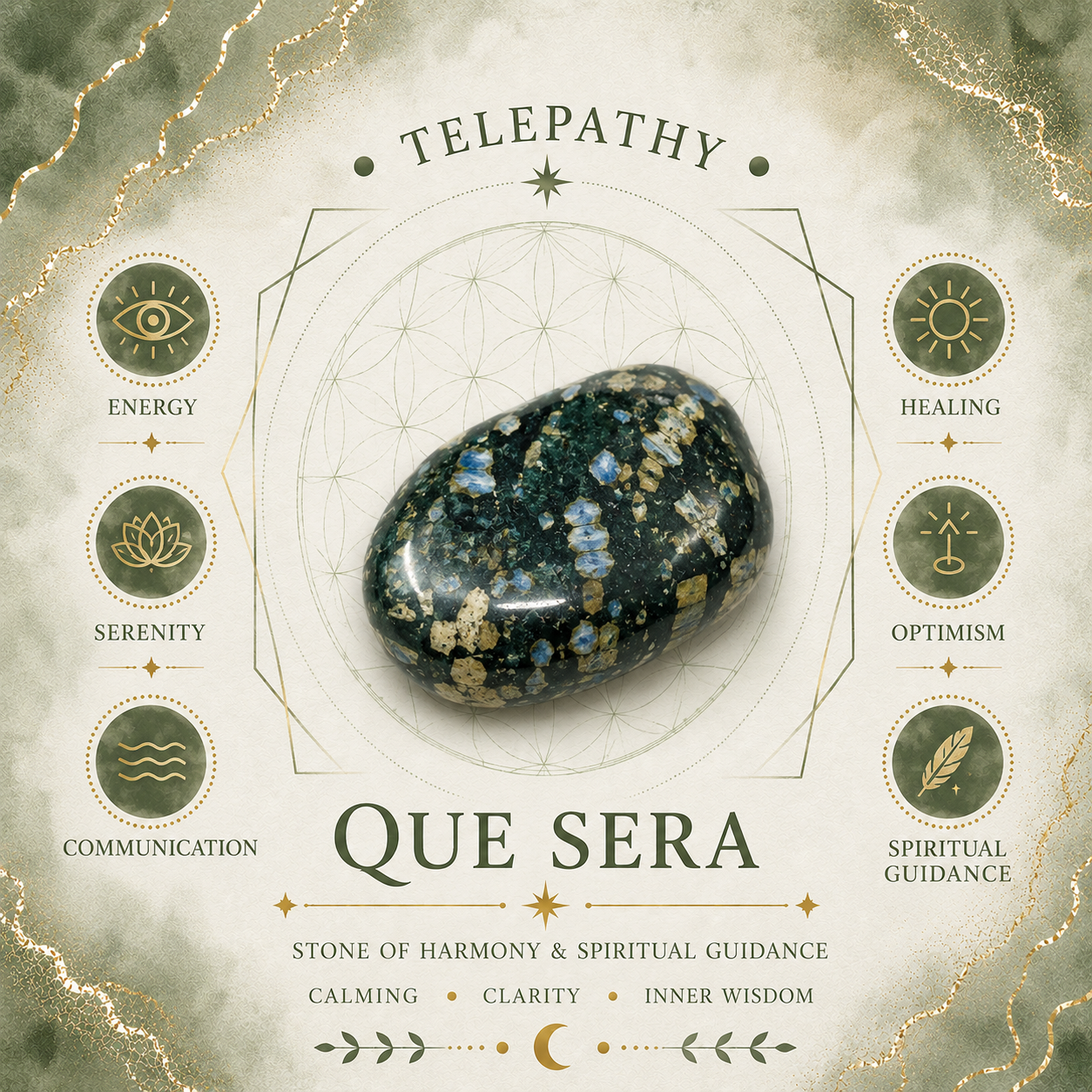 Que Sera Heart Shape Worry Stone (Thumb Stone)
