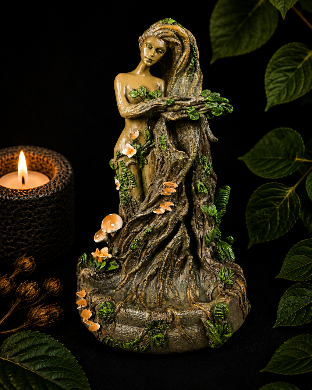 24cm Treant Lady Backflow Incense Burner