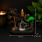 Obsidian Chip Waterfall Backflow Incense Burner & 20 Cones