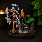 Opalite Chip Waterfall Backflow Incense Burner & 20 Cones