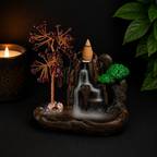 Garnet Chip Waterfall Backflow Incense Burner & 20 Cones