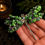 Gemstone Dragonfly - Ruby in Zoisite