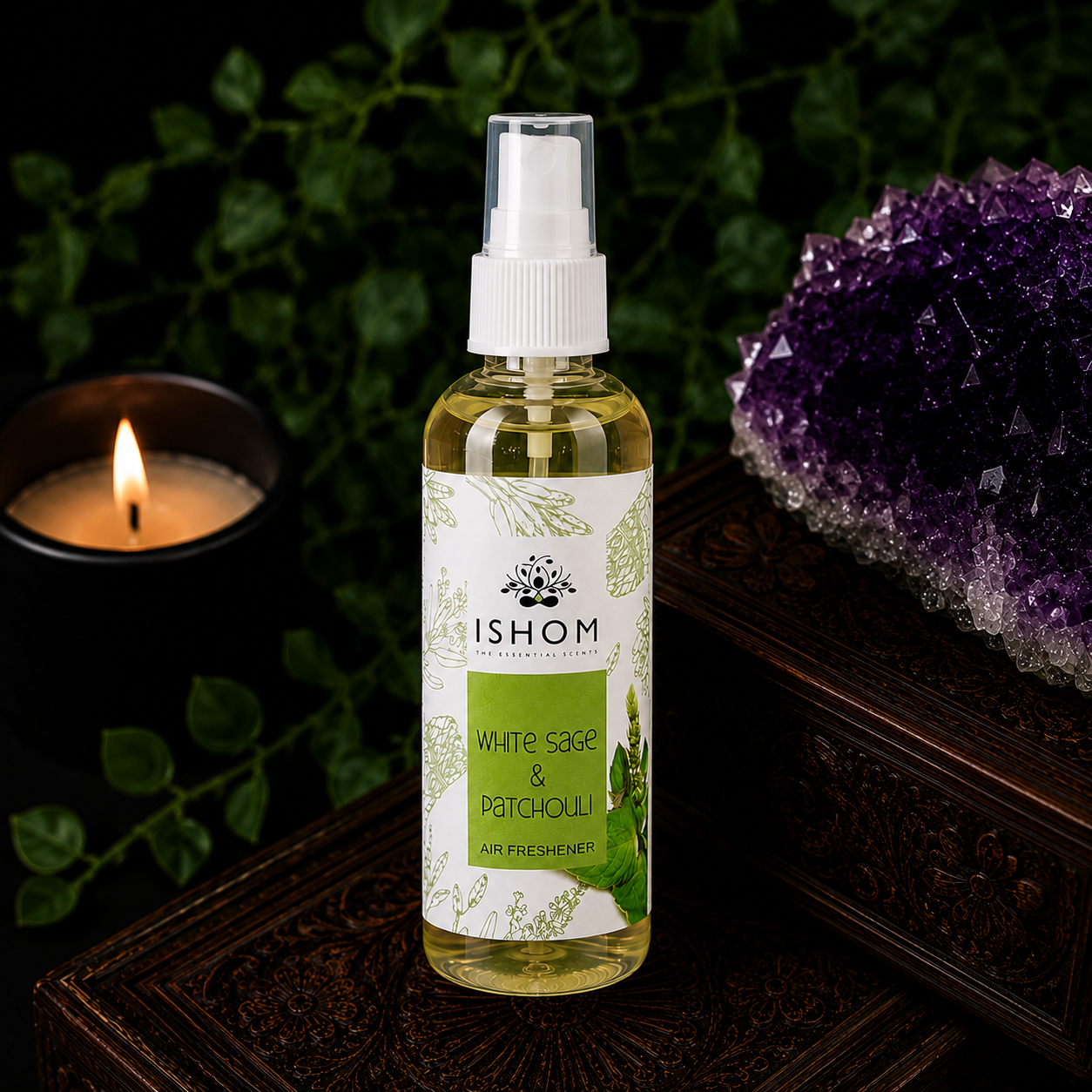 100ml Ishom White Sage & Patchouli Cleansing Spray