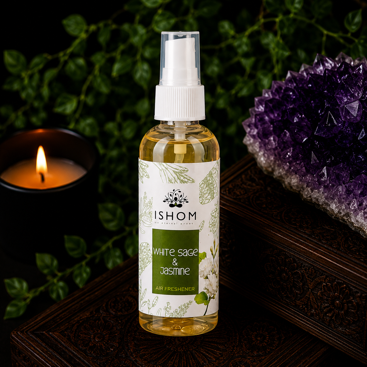 100ml Ishom White Sage and Jasmine Cleansing Spray