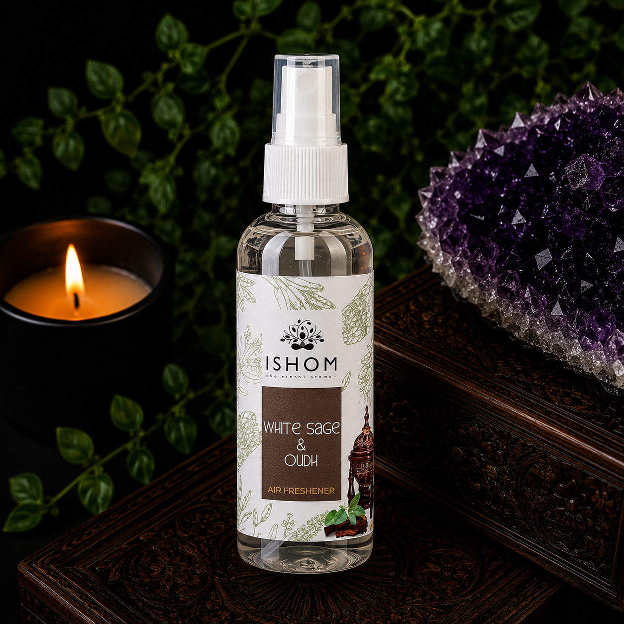 100ml Ishom White Sage and Oudh Cleansing Spray
