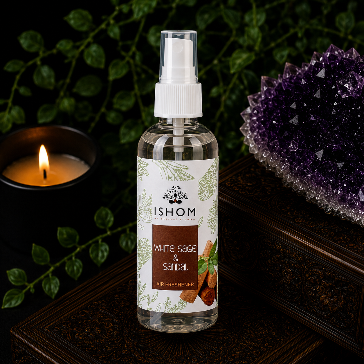 100ml Ishom White Sage and Sandal Cleansing Spray