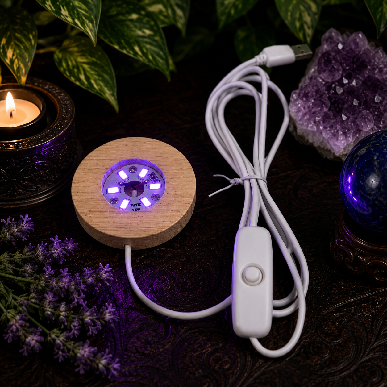 USB Coloured Light LED Sphere Stand