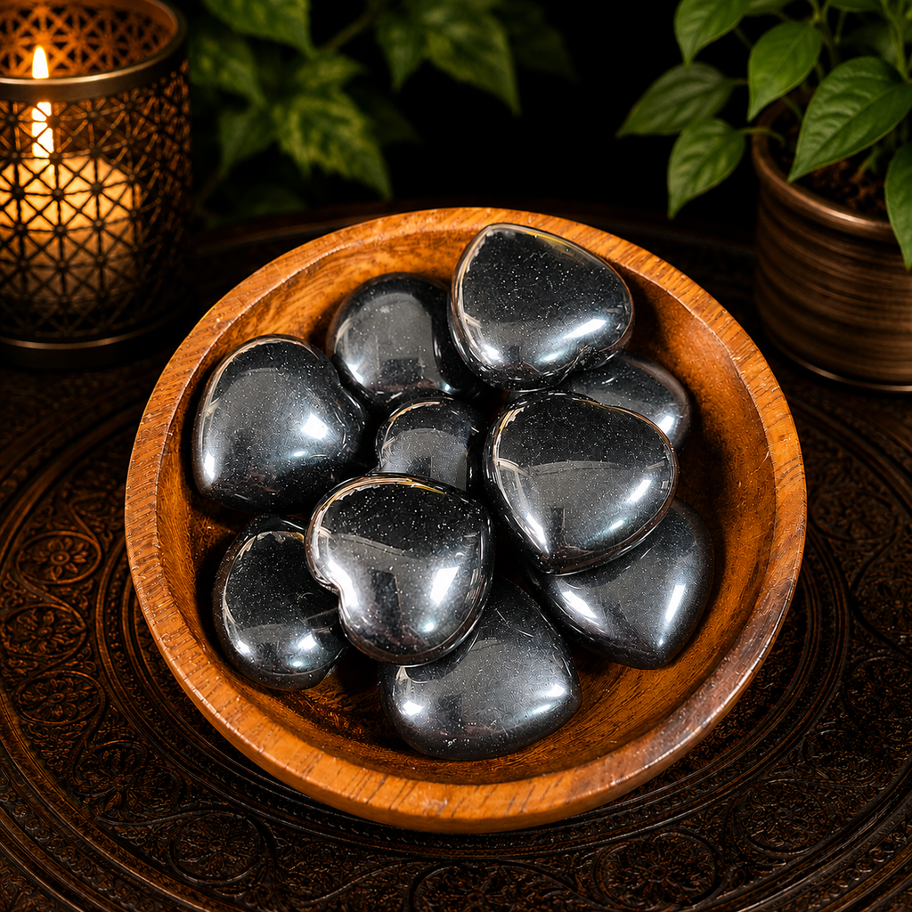 3cm Gemstone Heart - Black Obsidian