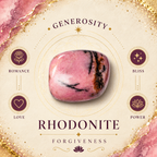 3cm Gemstone Heart - Rhodonite