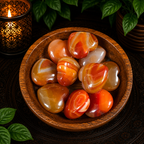3cm Gemstone Heart - Carnelian