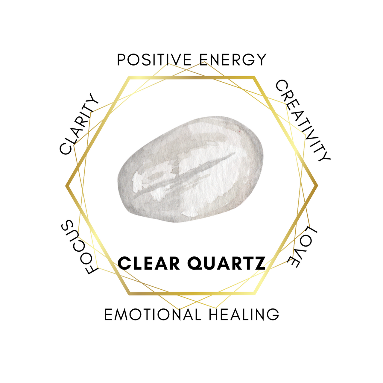 3cm Gemstone Star - Clear Quartz