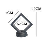 7cm Small Square Floating Display Stand - Black