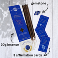 Affirmation of Wisdom Crystal Smudge Incense Kit with Lapis Lazuli