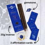 Affirmation of Wisdom Crystal Smudge Incense Kit with Lapis Lazuli