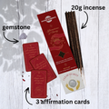 Affirmation of Clarity Crystal Smudge Incense Kit with Clear Quartz